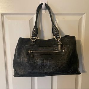 Coach Vintage Black Pebbled Leather Large Penelope 14425